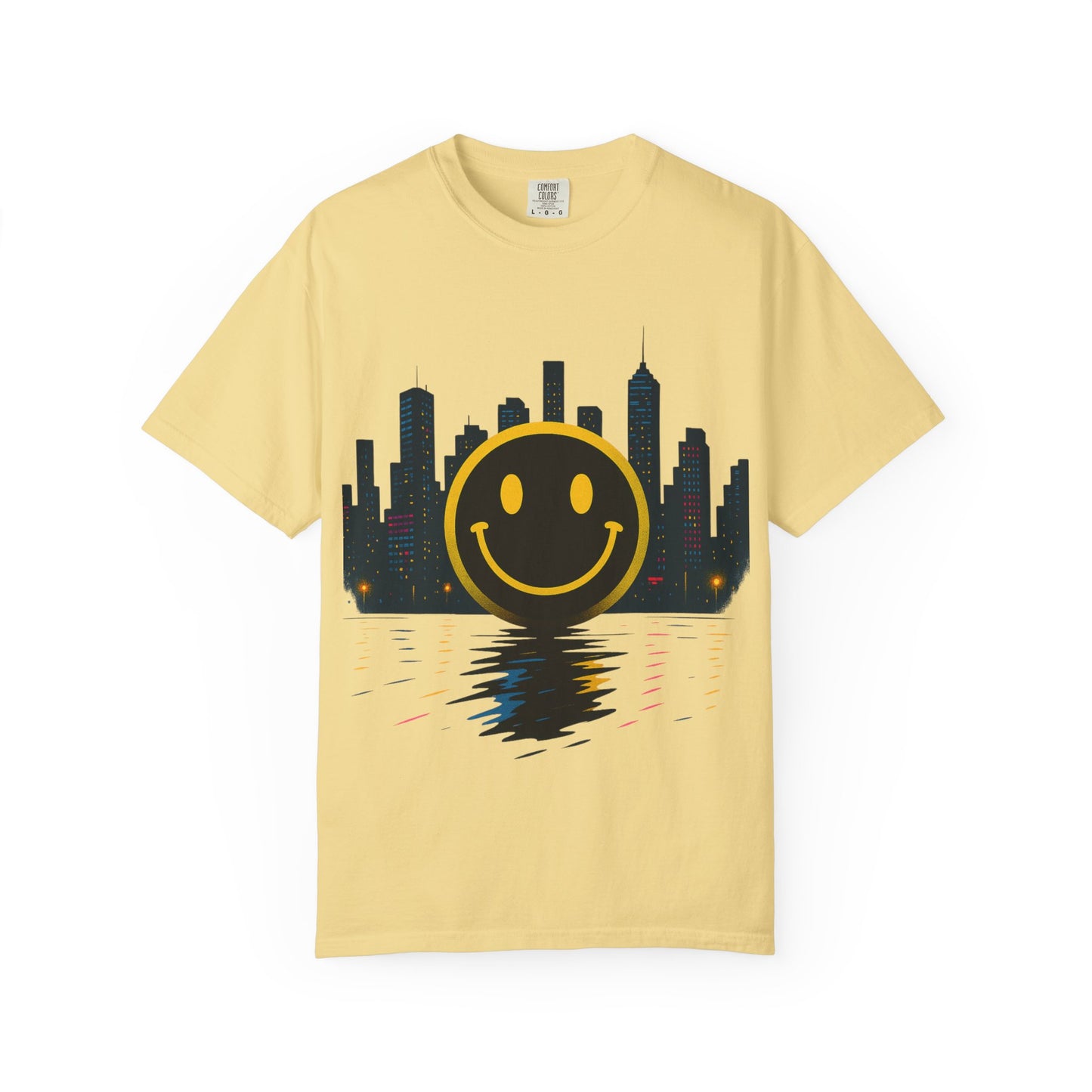 NEVERMIND SMILEY SCAPE i Smiley Face Unisex Garment-Dyed T-shirt