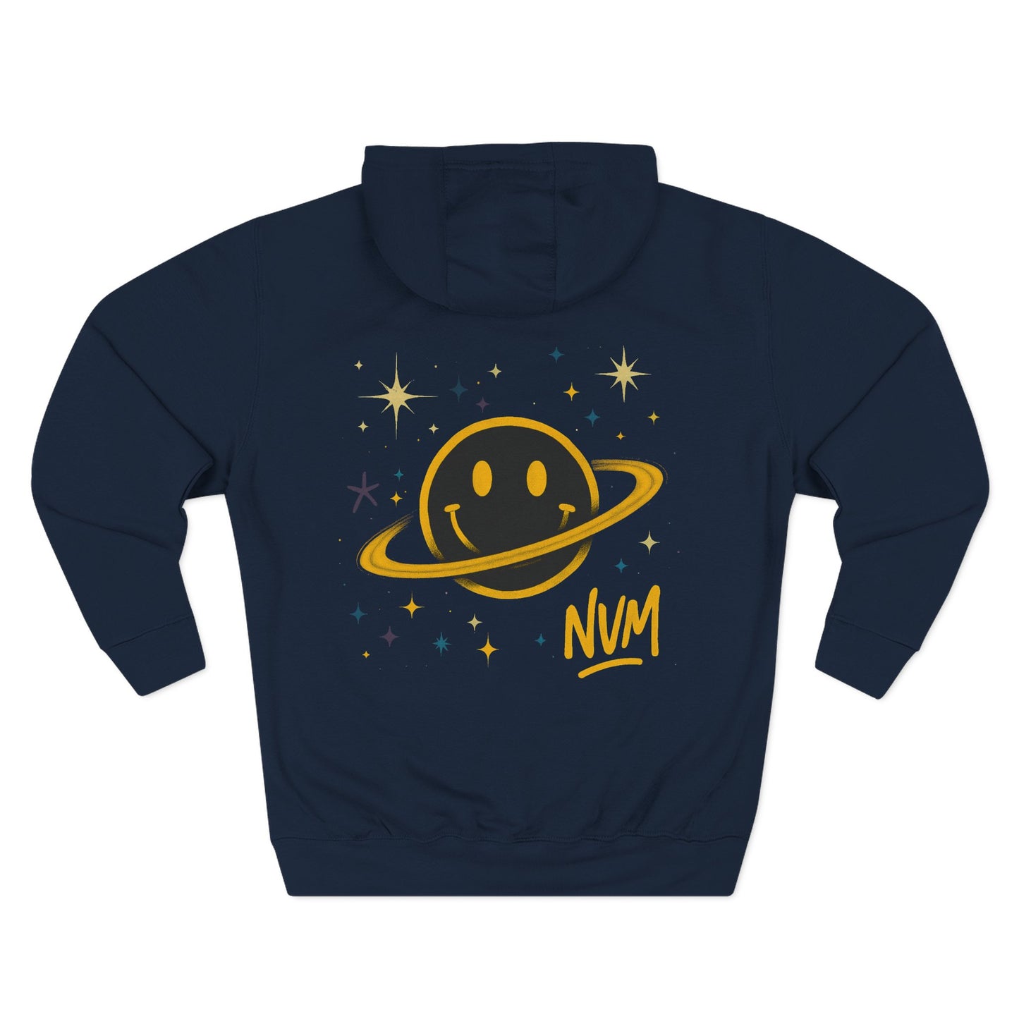 NEVERMIND PLANET Smiley Face Three-Panel Fleece Hoodie, Comfortable Sweatshirt for Casual Wear, Gift for Friends, Happy Vibes, Art-Inspired Fashion, [...]