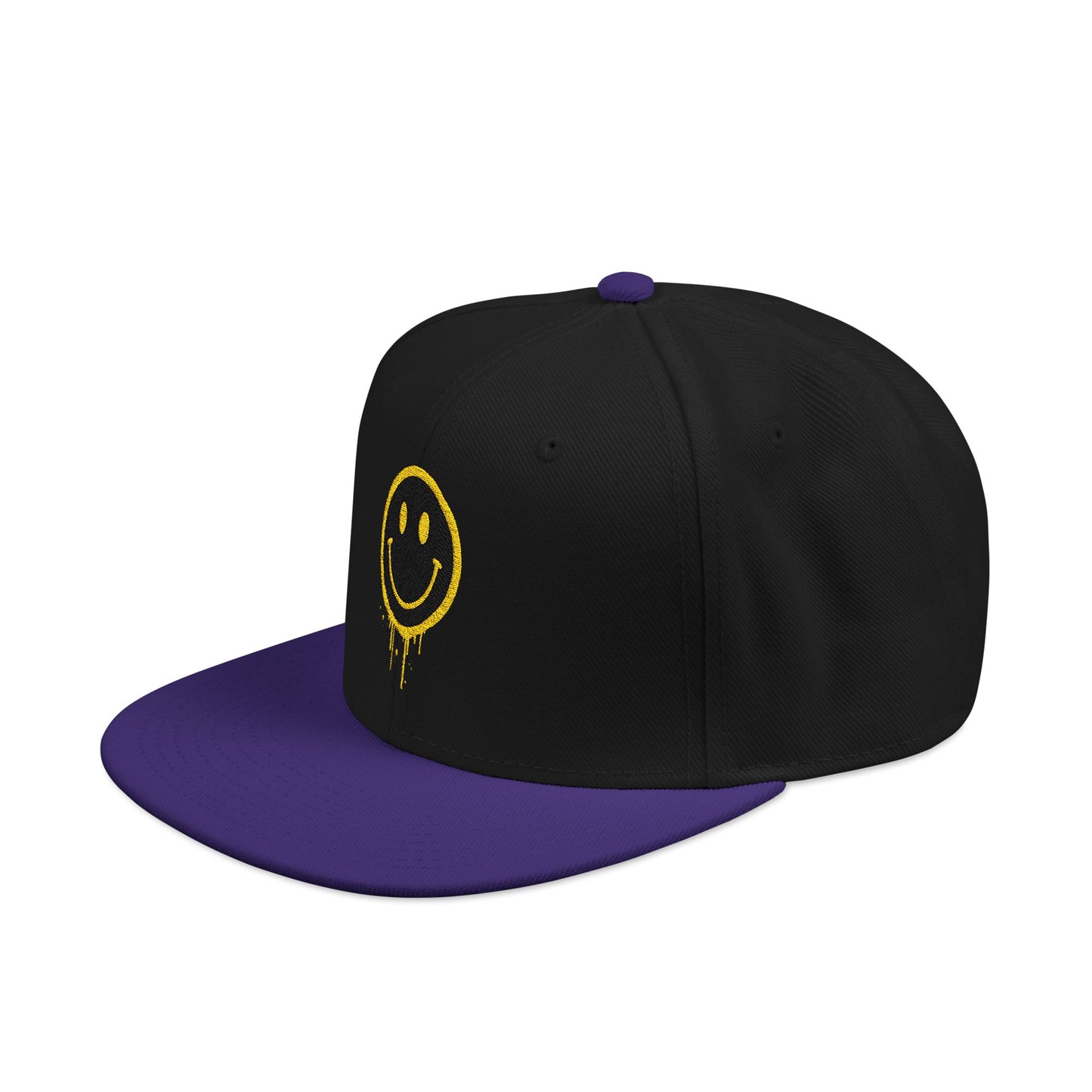 NEVERMIND Graffiti Smiley Face Embroidered Snapback Cap, Trendy Hat for Summer, Streetwear Accessory, Gift for Teenagers, Casual Outfit