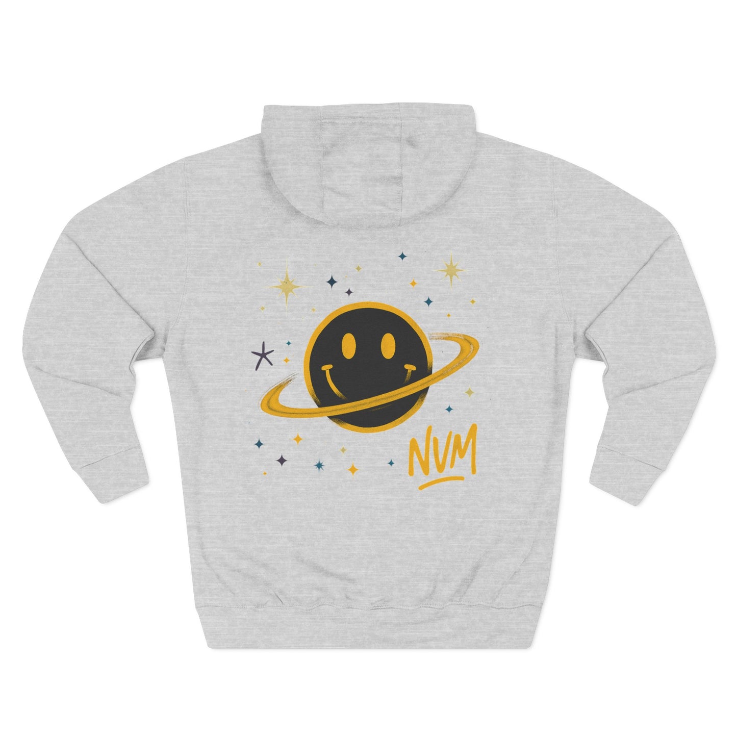 NEVERMIND PLANET Smiley Face Three-Panel Fleece Hoodie, Comfortable Sweatshirt for Casual Wear, Gift for Friends, Happy Vibes, Art-Inspired Fashion, [...]