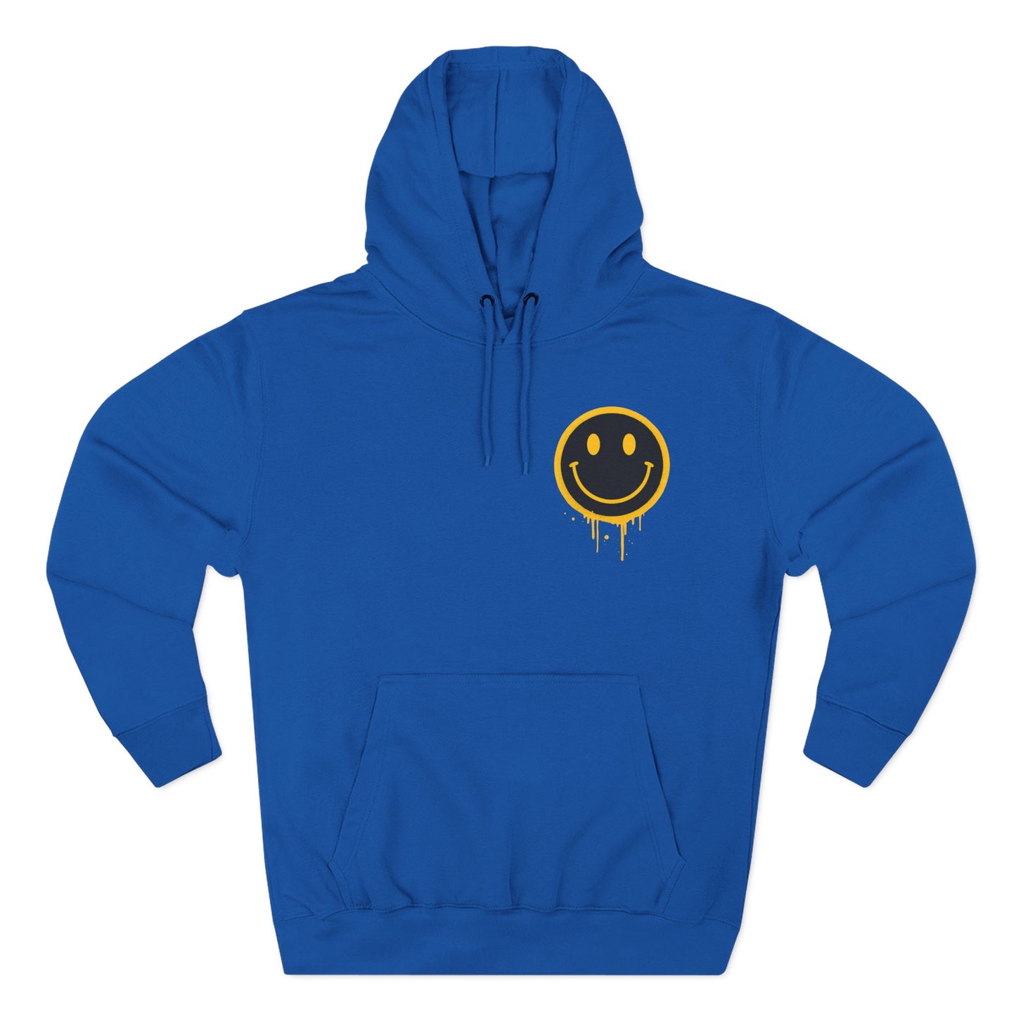 Smiley Face Three-Panel Fleece Hoodie, Comfortable Sweatshirt for Casual Wear, Gift for Friends, Happy Vibes, Art-Inspired Fashion, [...]