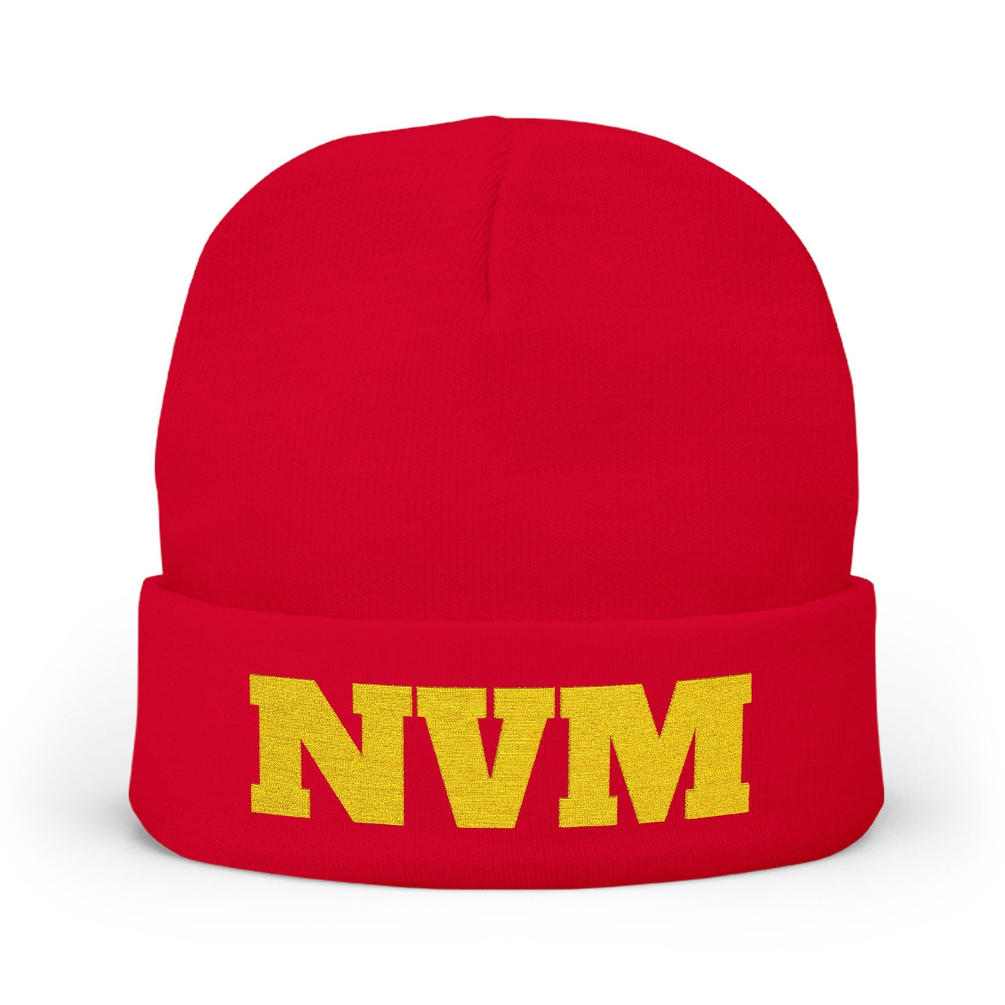 NEVERMIND ( NVM ) Cozy Knit Beanie with Custom Embroidery | Personalized Winter Hat, Unisex Beanie, Gift for Him/Her, Warm Accessory for All Occasions