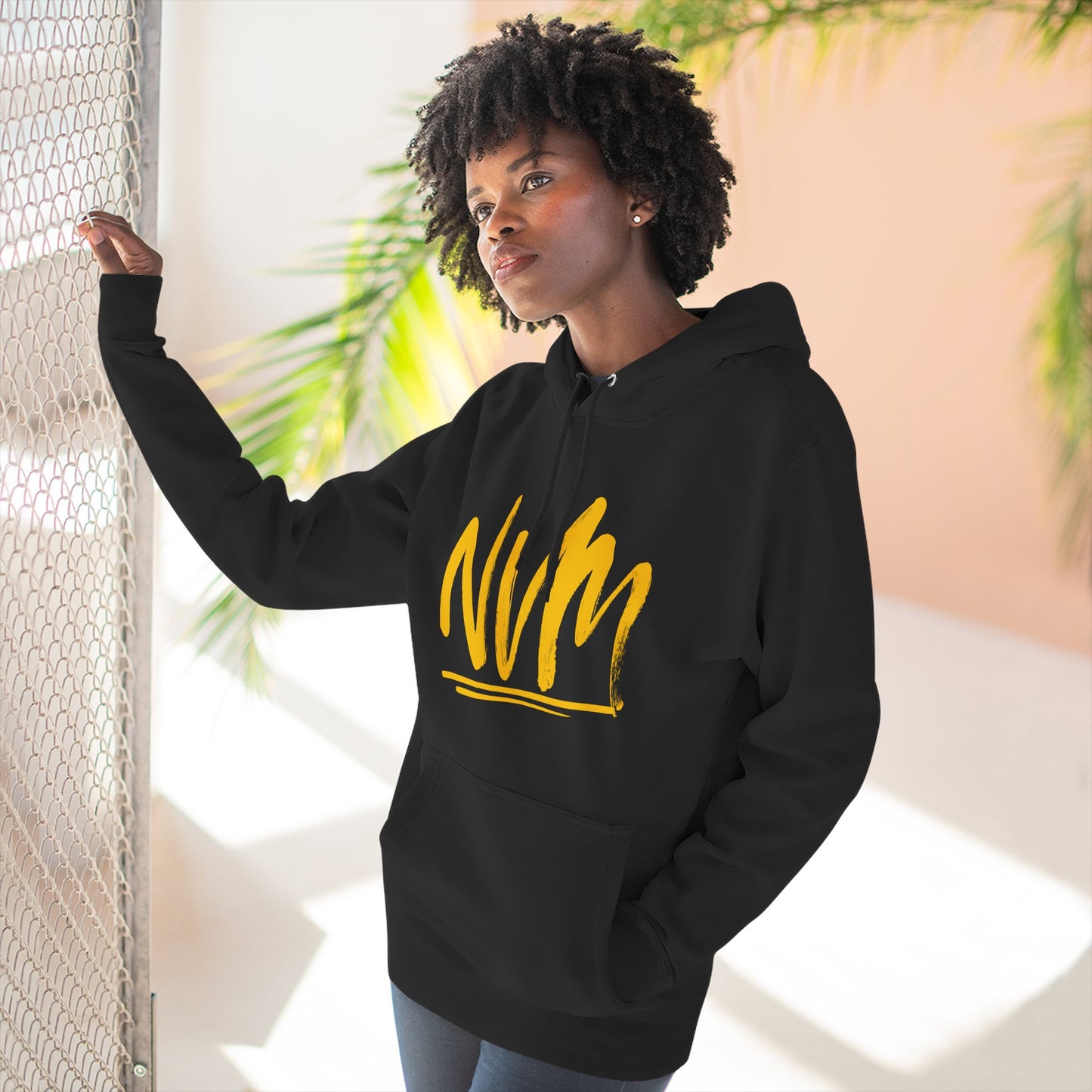NEVERMIND CITY SMILEY SCAPE Smiley Face Three-Panel Fleece Hoodie, Comfortable Sweatshirt for Casual Wear, Gift for Friends, Happy Vibes, Art-Inspired Fashion, [...]
