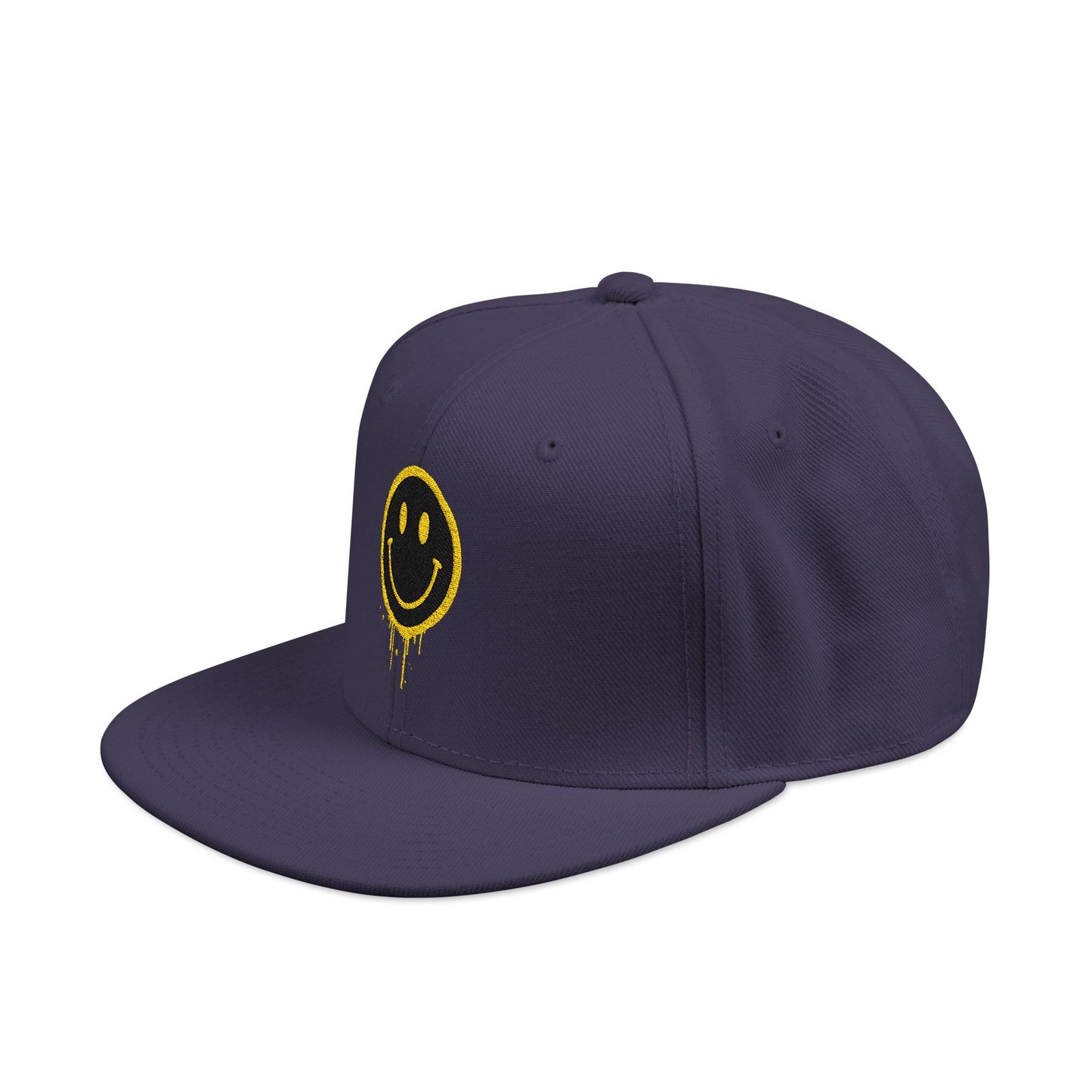NEVERMIND Graffiti Smiley Face Embroidered Snapback Cap, Trendy Hat for Summer, Streetwear Accessory, Gift for Teenagers, Casual Outfit