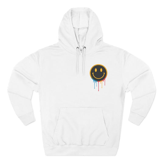 NEVERMIND GRID Smiley Face Three-Panel Fleece Hoodie, Comfortable Sweatshirt for Casual Wear, Gift for Friends, Happy Vibes, Art-Inspired Fashion, [...]
