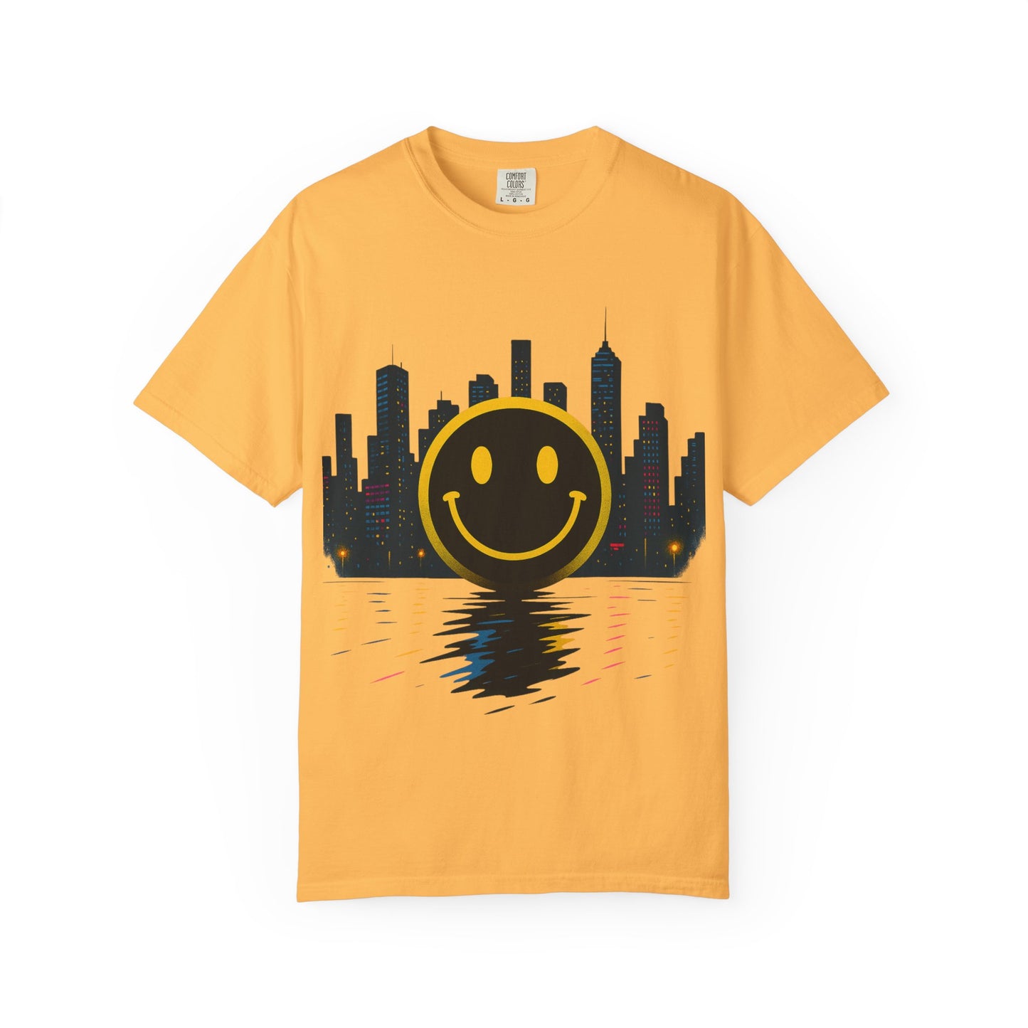 NEVERMIND SMILEY SCAPE i Smiley Face Unisex Garment-Dyed T-shirt
