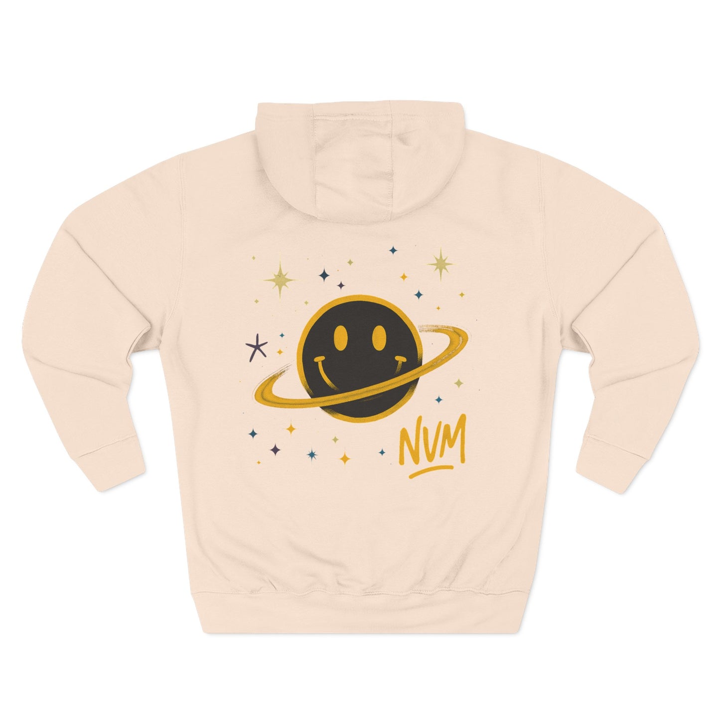 NEVERMIND PLANET Smiley Face Three-Panel Fleece Hoodie, Comfortable Sweatshirt for Casual Wear, Gift for Friends, Happy Vibes, Art-Inspired Fashion, [...]