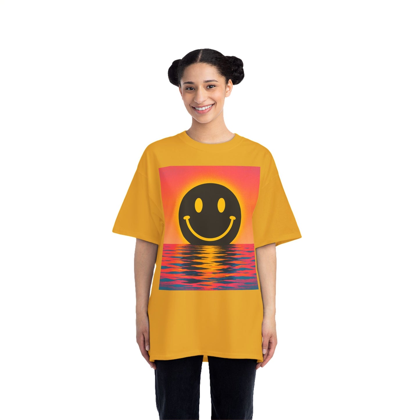 NEVERMIND SUNSET Smiley Face Beefy-T®  Short-Sleeve T-Shirt