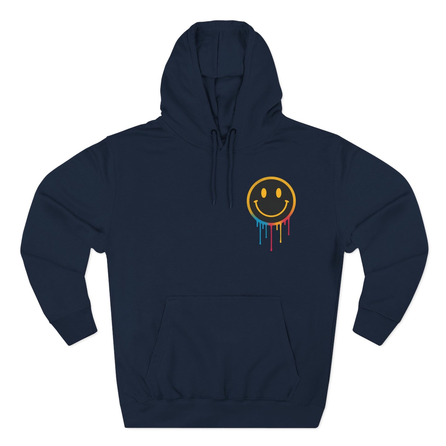 NEVERMIND GRID Smiley Face Three-Panel Fleece Hoodie, Comfortable Sweatshirt for Casual Wear, Gift for Friends, Happy Vibes, Art-Inspired Fashion, [...]