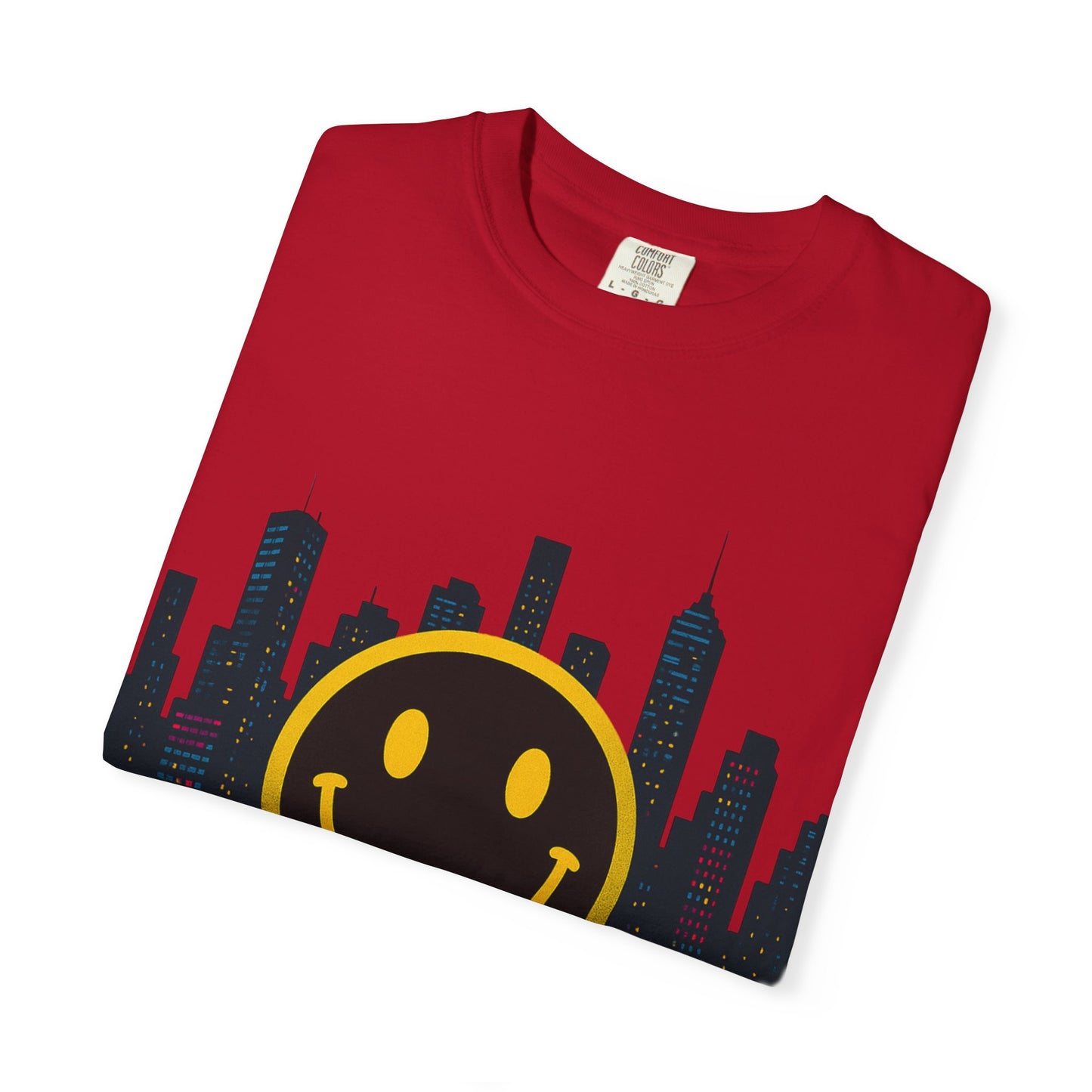 NEVERMIND SMILEY SCAPE i Smiley Face Unisex Garment-Dyed T-shirt