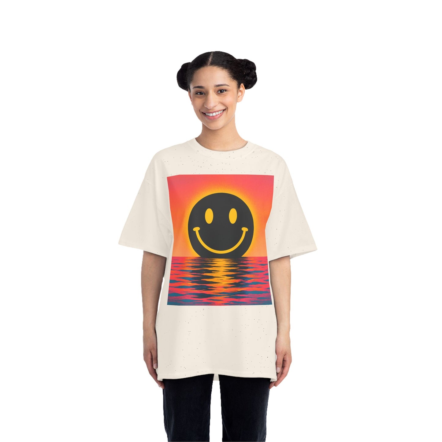 NEVERMIND SUNSET Smiley Face Beefy-T®  Short-Sleeve T-Shirt