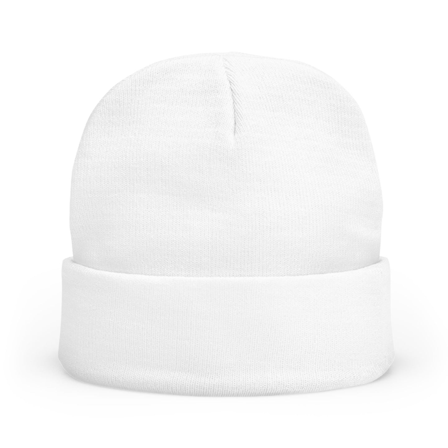 NEVERMIND ( NVM SWOOSH ) Cozy Knit Beanie with Custom Embroidery | Personalized Winter Hat, Unisex Beanie, Gift for Him/Her, Warm Accessory for All Occasions