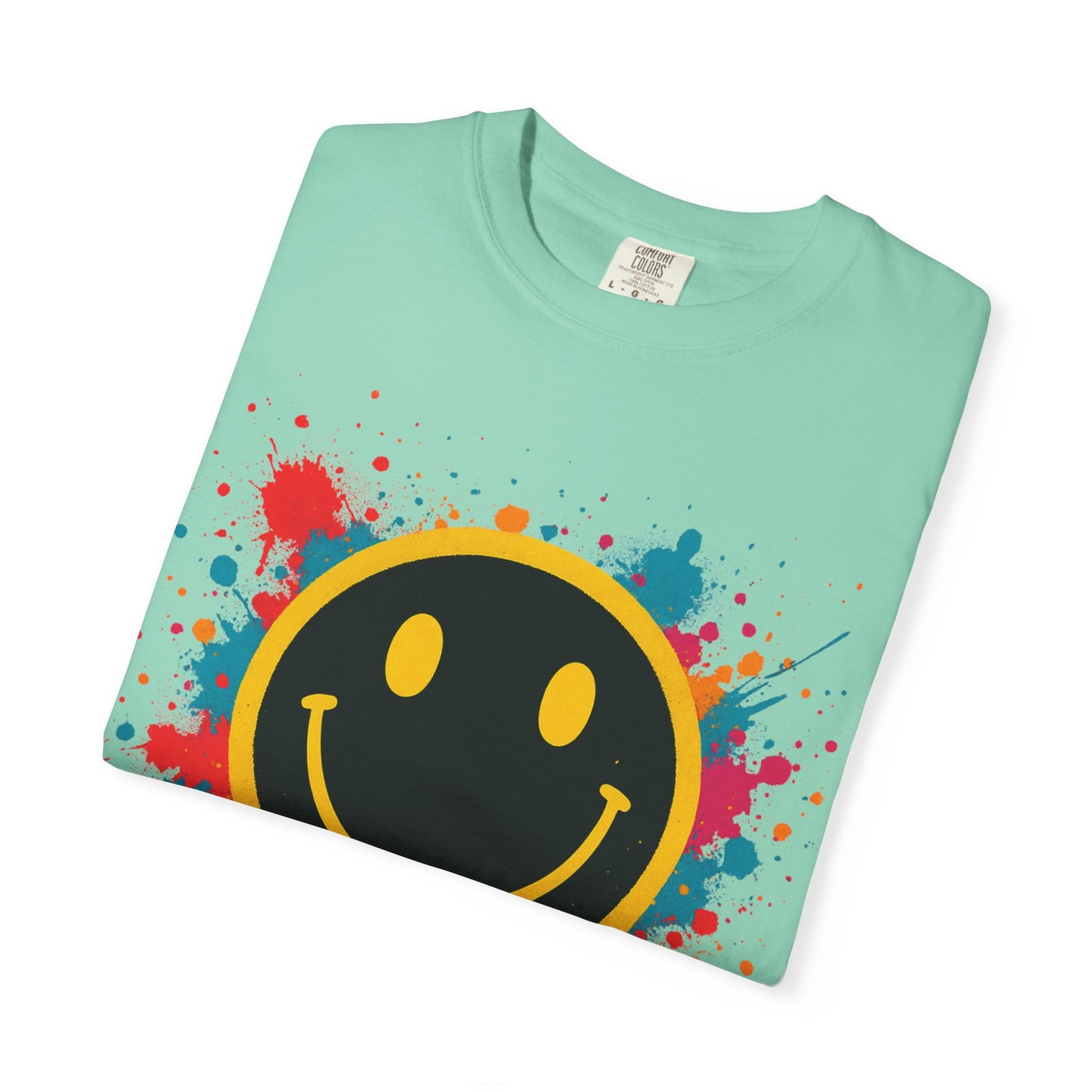 NEVERMIND Graffiti Smiley Face Unisex Garment-Dyed T-shirt