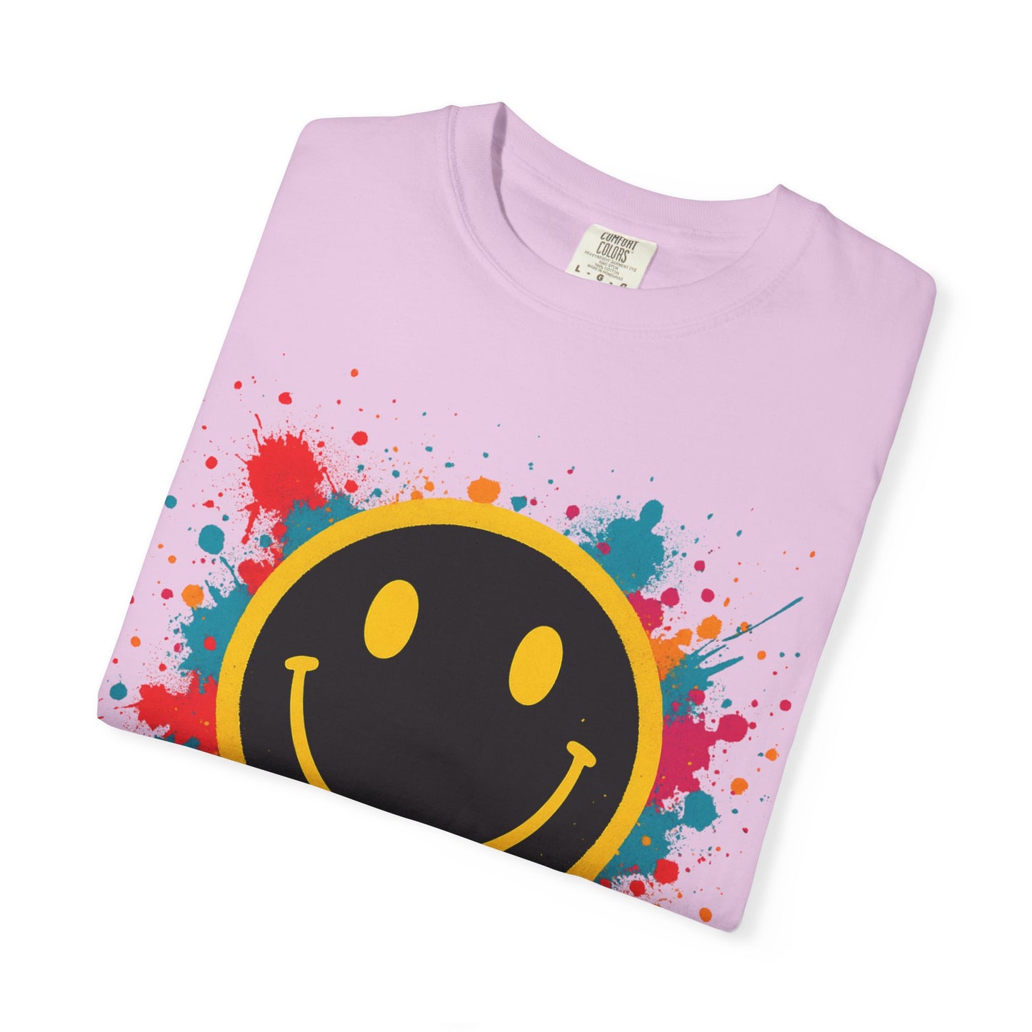 NEVERMIND Graffiti Smiley Face Unisex Garment-Dyed T-shirt