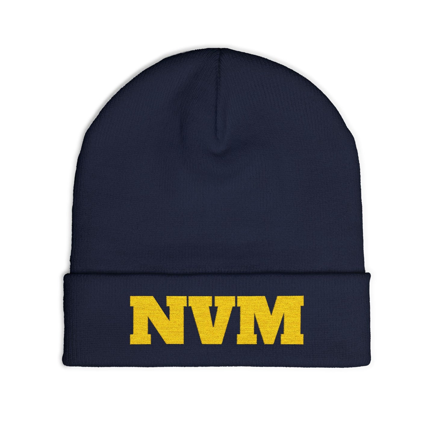 NEVERMIND ( NVM ) Cozy Knit Beanie with Custom Embroidery | Personalized Winter Hat, Unisex Beanie, Gift for Him/Her, Warm Accessory for All Occasions