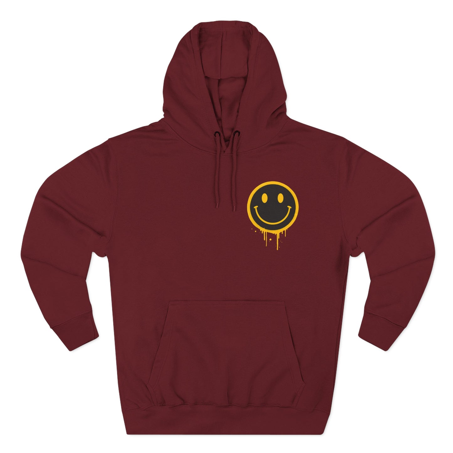 Smiley Face Three-Panel Fleece Hoodie, Comfortable Sweatshirt for Casual Wear, Gift for Friends, Happy Vibes, Art-Inspired Fashion, [...]