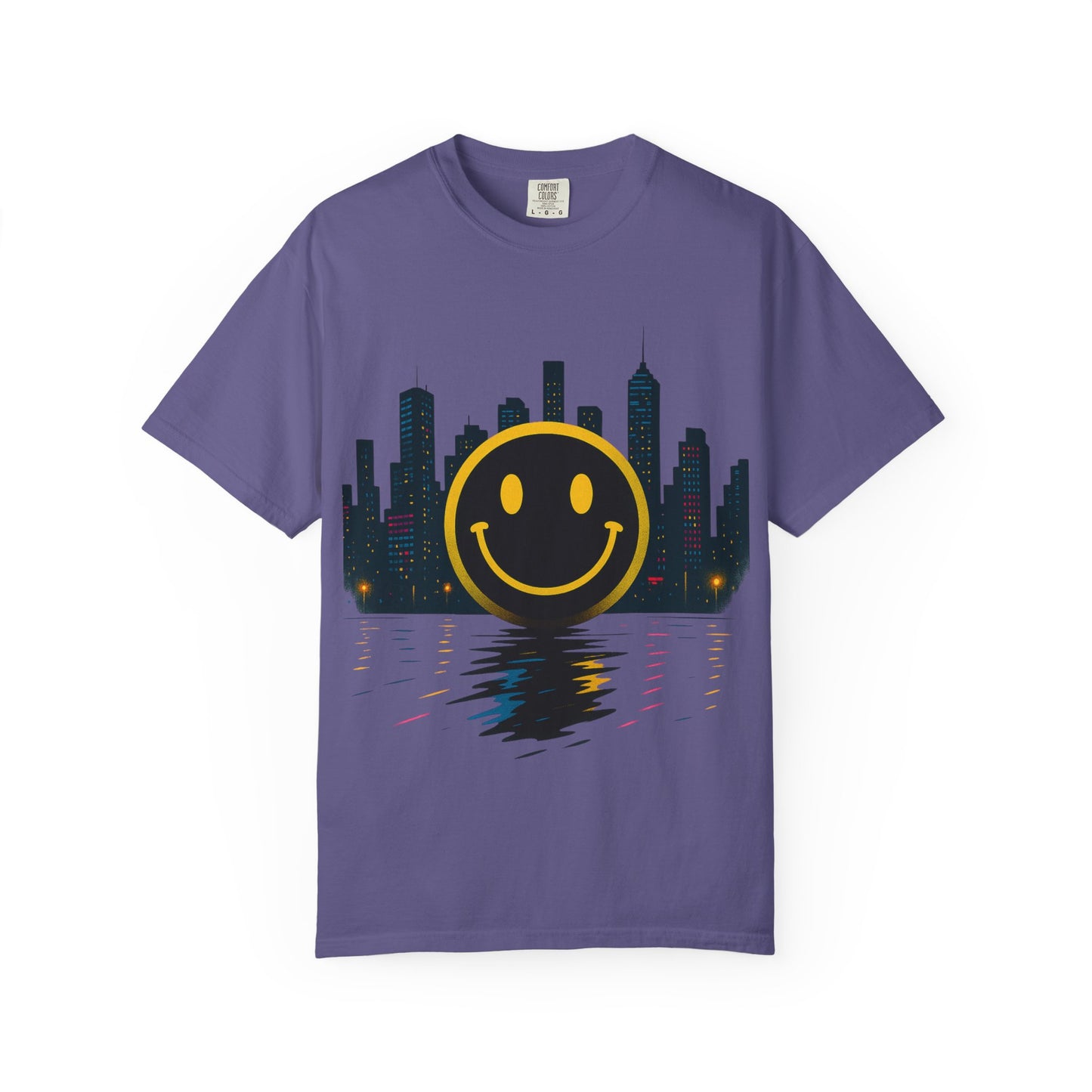 NEVERMIND SMILEY SCAPE i Smiley Face Unisex Garment-Dyed T-shirt