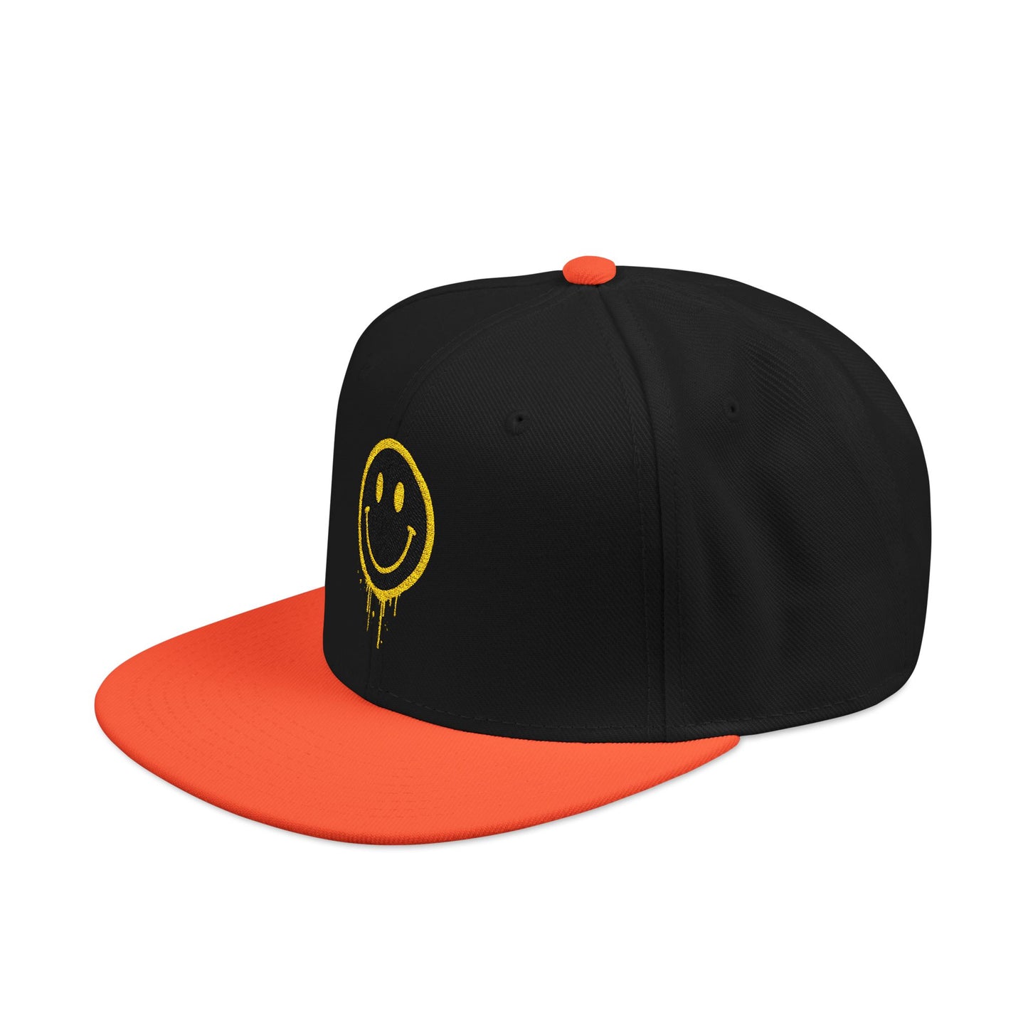 NEVERMIND Graffiti Smiley Face Embroidered Snapback Cap, Trendy Hat for Summer, Streetwear Accessory, Gift for Teenagers, Casual Outfit