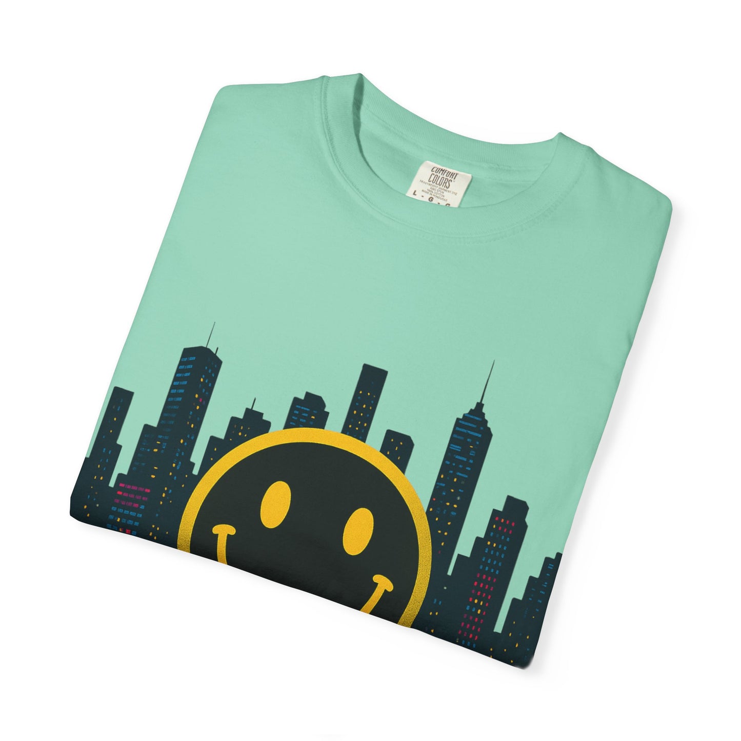 NEVERMIND SMILEY SCAPE i Smiley Face Unisex Garment-Dyed T-shirt