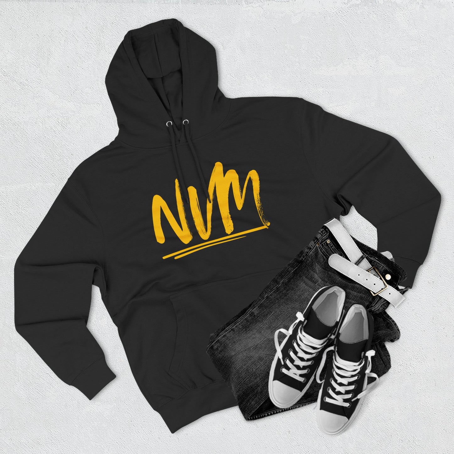 NEVERMIND CITY SMILEY SCAPE Smiley Face Three-Panel Fleece Hoodie, Comfortable Sweatshirt for Casual Wear, Gift for Friends, Happy Vibes, Art-Inspired Fashion, [...]