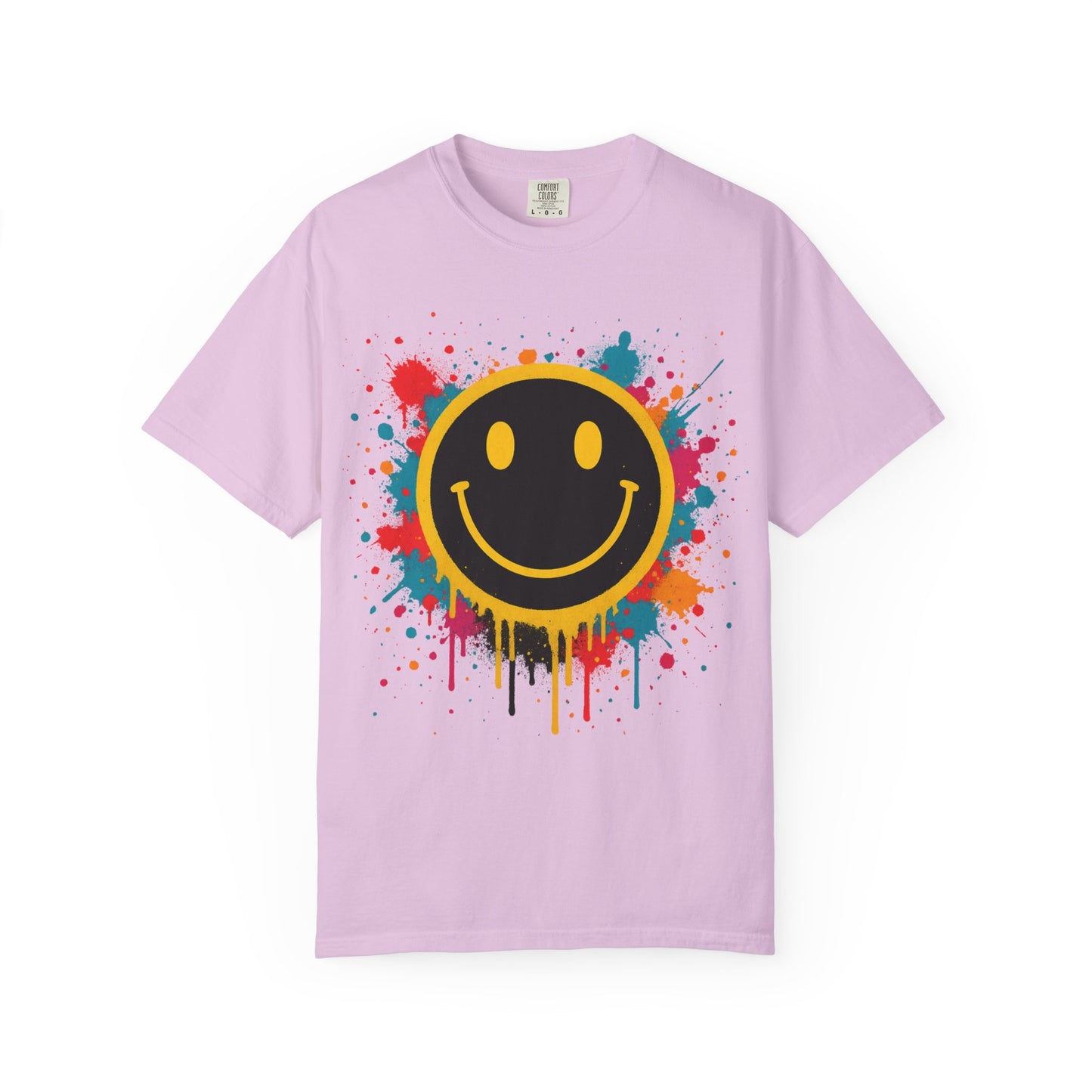 NEVERMIND Graffiti Smiley Face Unisex Garment-Dyed T-shirt