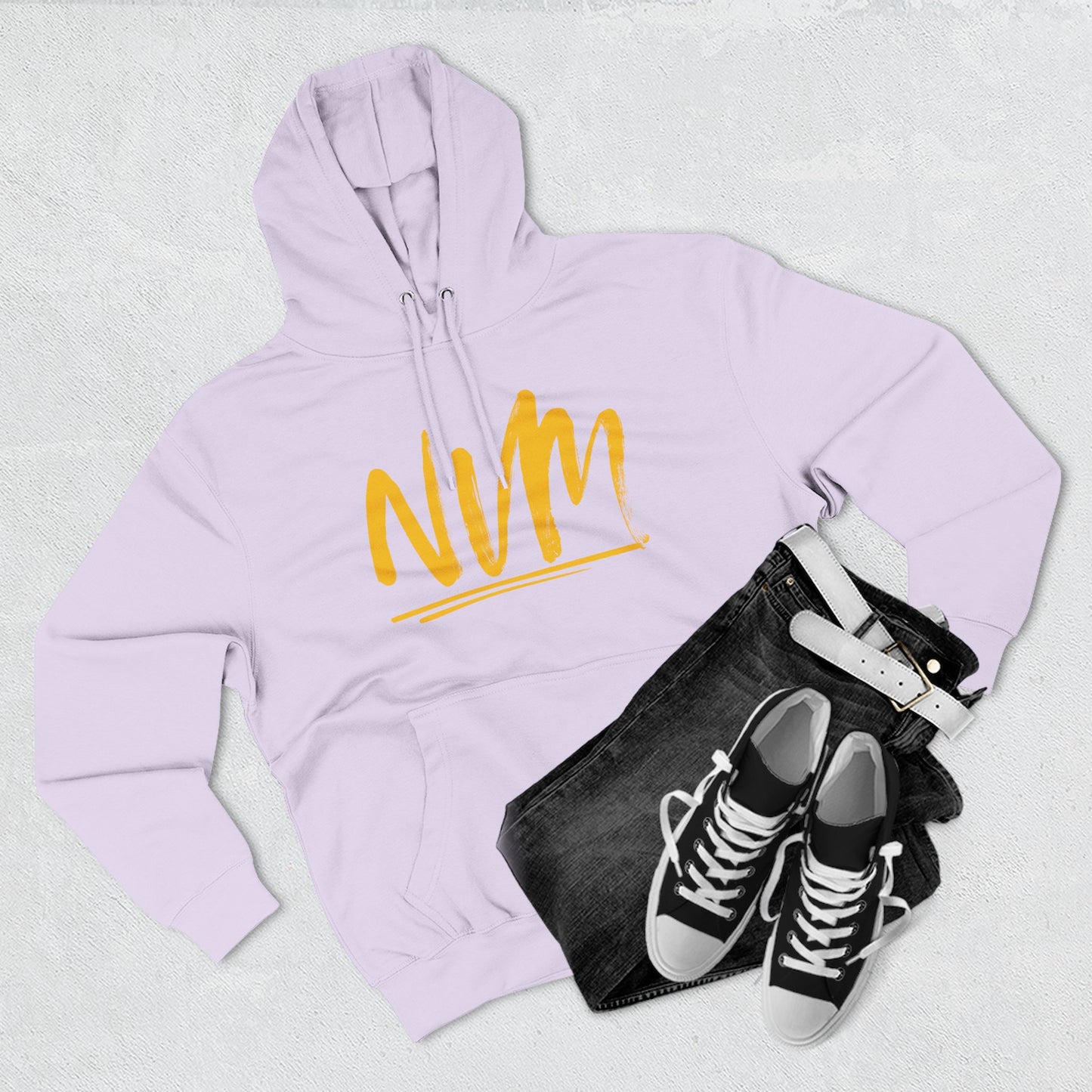 NEVERMIND CITY SMILEY SCAPE Smiley Face Three-Panel Fleece Hoodie, Comfortable Sweatshirt for Casual Wear, Gift for Friends, Happy Vibes, Art-Inspired Fashion, [...]