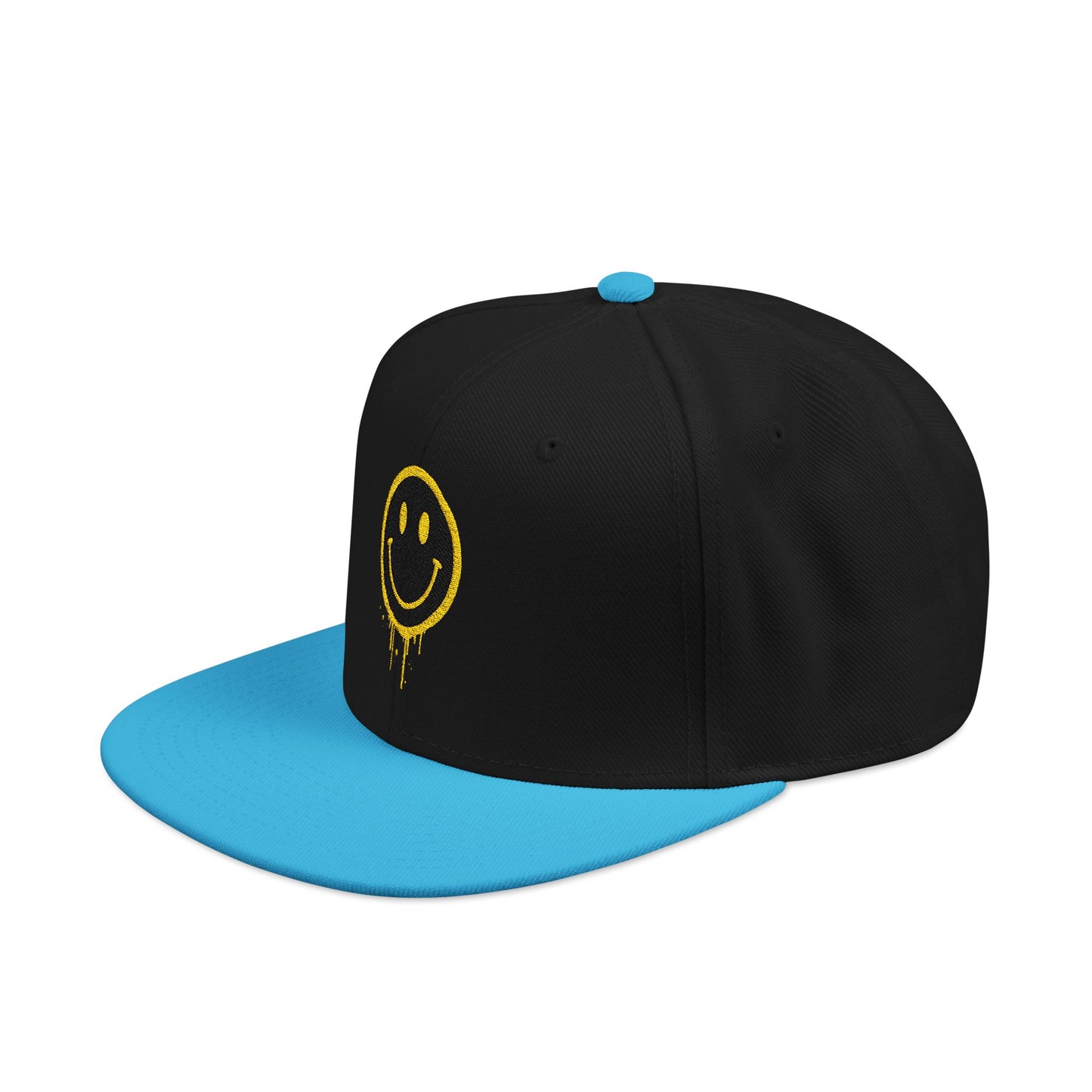 NEVERMIND Graffiti Smiley Face Embroidered Snapback Cap, Trendy Hat for Summer, Streetwear Accessory, Gift for Teenagers, Casual Outfit