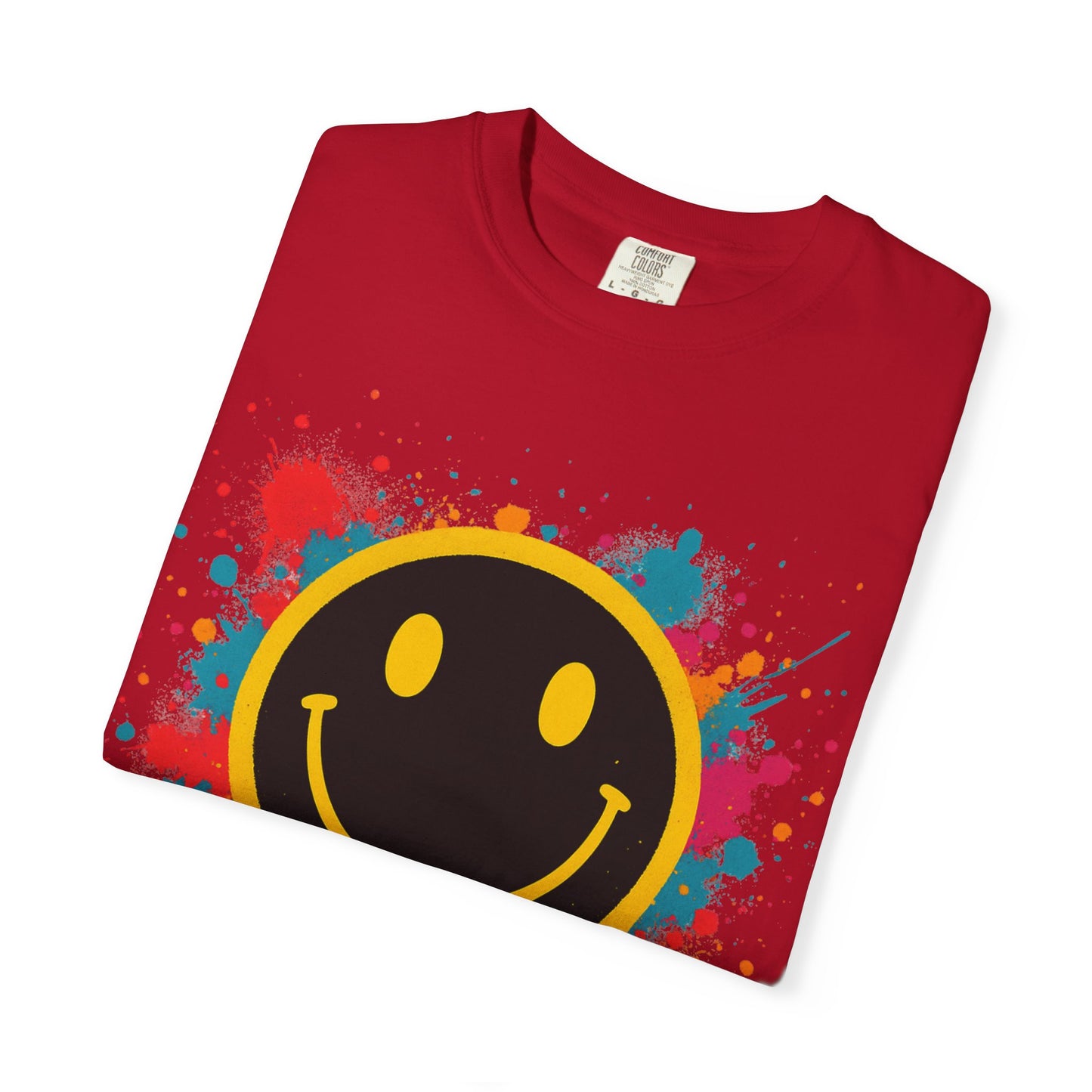 NEVERMIND Graffiti Smiley Face Unisex Garment-Dyed T-shirt