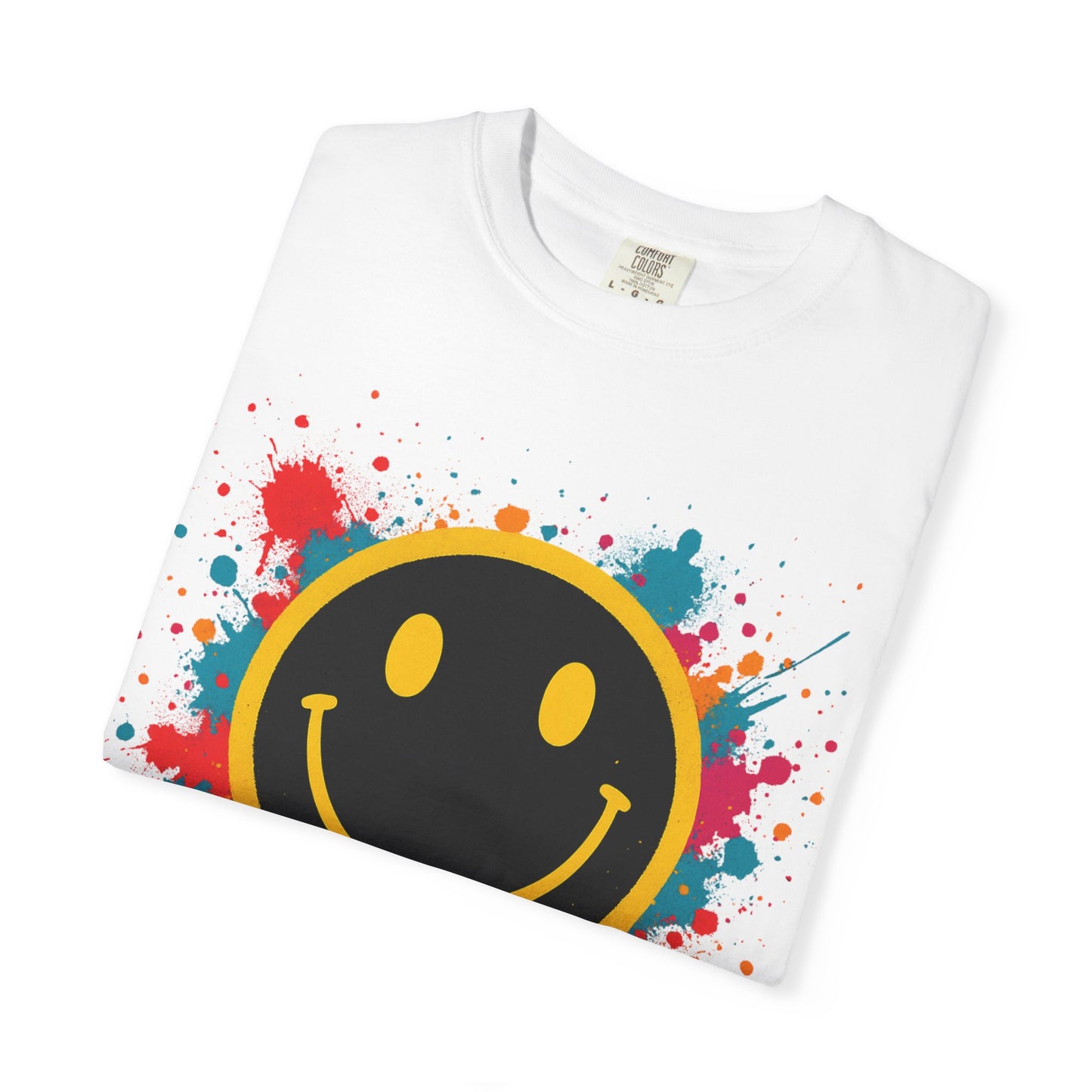 NEVERMIND Graffiti Smiley Face Unisex Garment-Dyed T-shirt