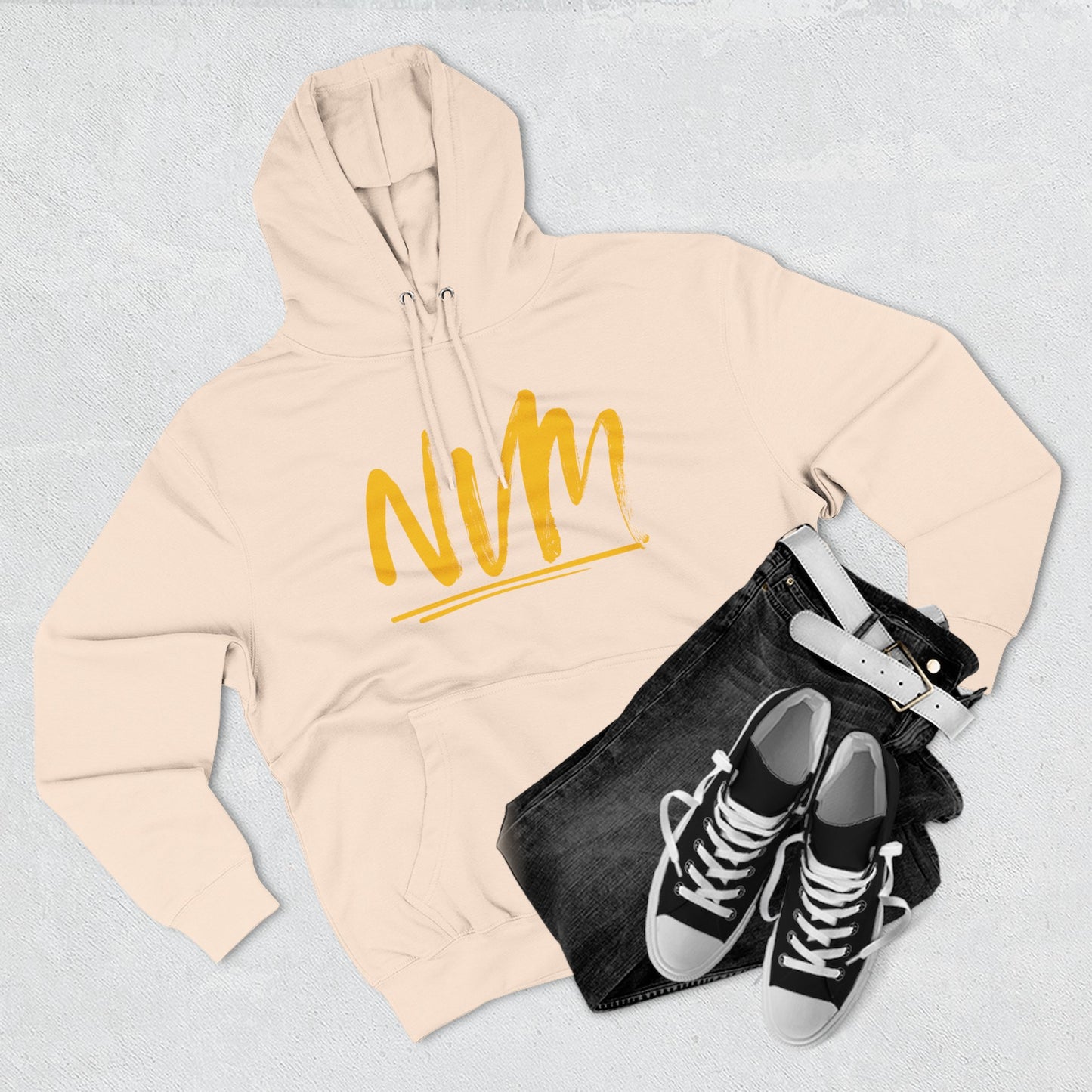 NEVERMIND CITY SMILEY SCAPE Smiley Face Three-Panel Fleece Hoodie, Comfortable Sweatshirt for Casual Wear, Gift for Friends, Happy Vibes, Art-Inspired Fashion, [...]