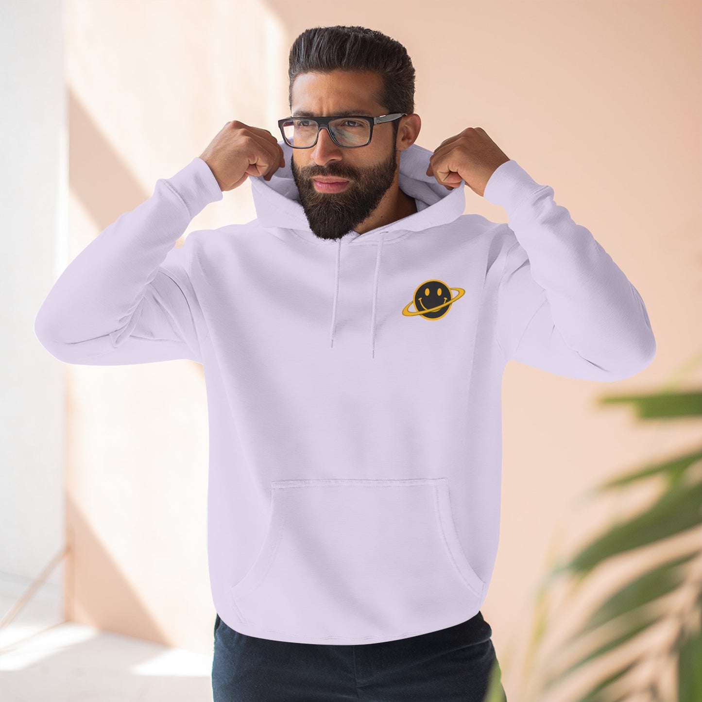 NEVERMIND PLANET Smiley Face Three-Panel Fleece Hoodie, Comfortable Sweatshirt for Casual Wear, Gift for Friends, Happy Vibes, Art-Inspired Fashion, [...]