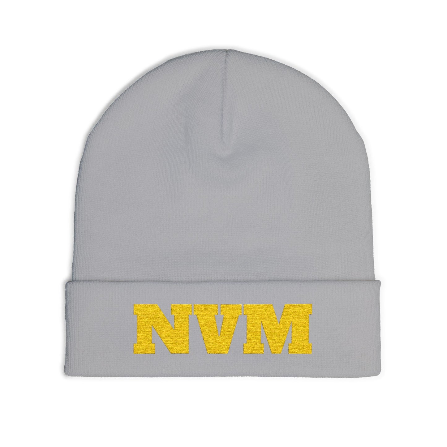 NEVERMIND ( NVM ) Cozy Knit Beanie with Custom Embroidery | Personalized Winter Hat, Unisex Beanie, Gift for Him/Her, Warm Accessory for All Occasions