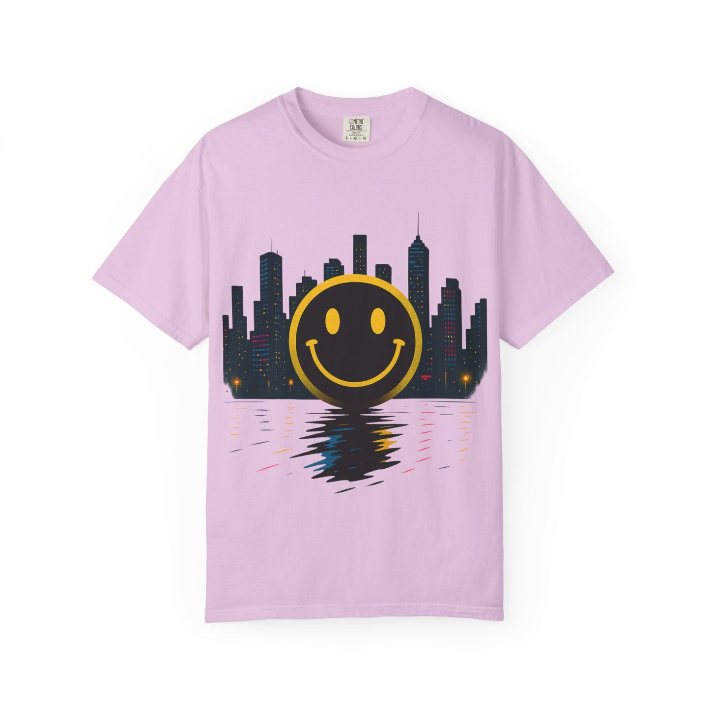 NEVERMIND SMILEY SCAPE i Smiley Face Unisex Garment-Dyed T-shirt