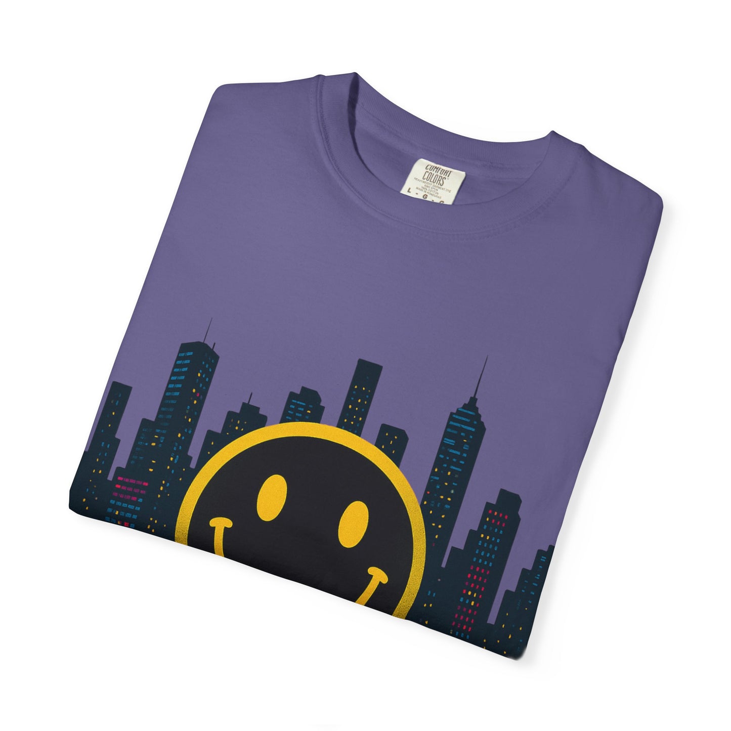 NEVERMIND SMILEY SCAPE i Smiley Face Unisex Garment-Dyed T-shirt